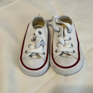 Converse baby white shoes. Size 3